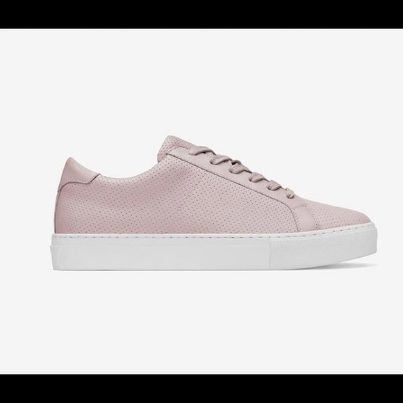 Greats Shoes - GREATS: Royale Perforated Leather pink sneakers